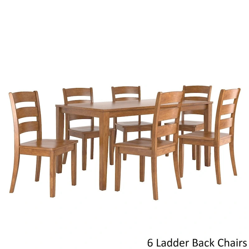 Wilmington II 60-Inch Rectangular Oak Finish Dining Set by iNSPIRE Q Classic