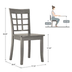 Wilmington II 60-Inch Rectangular Antique Grey Dining Set by iNSPIRE Q Classic