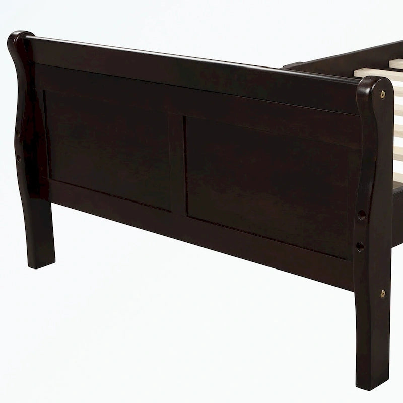 Wood Platform Bed with Headboard/Footboard/Wood Slat Support