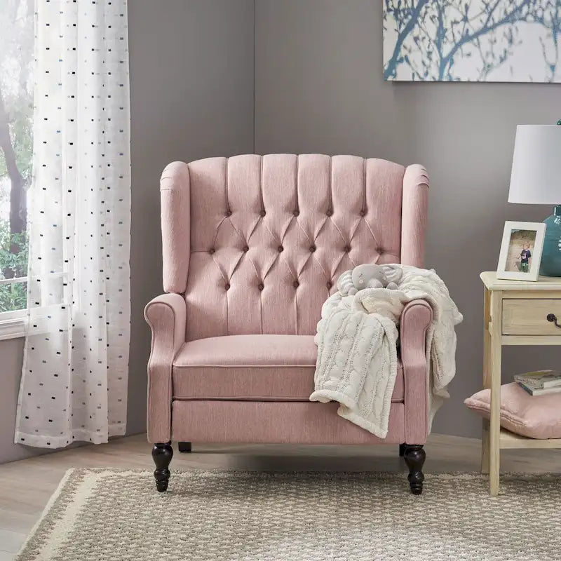 Apaloosa Oversized Tufted Fabric Oversized Pushback Recliner by Christopher Knight Home