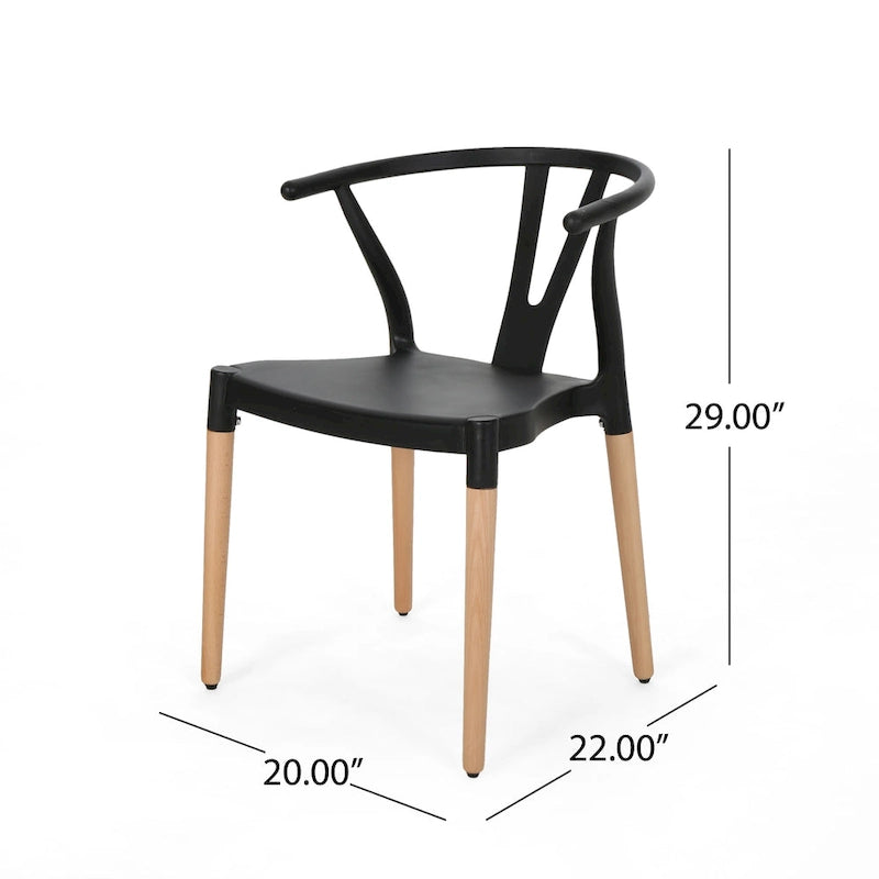 Mountfair Modern Wood Leg Dining Chairs (Set of 2) by Christopher Knight Home
