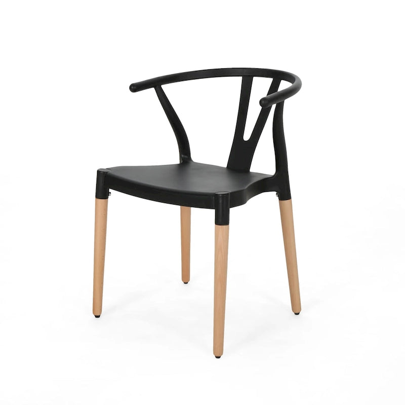 Mountfair Modern Wood Leg Dining Chairs (Set of 2) by Christopher Knight Home