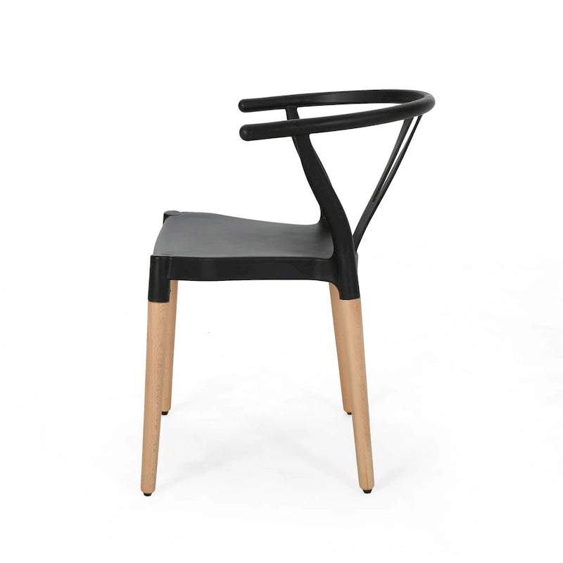 Mountfair Modern Wood Leg Dining Chairs (Set of 2) by Christopher Knight Home
