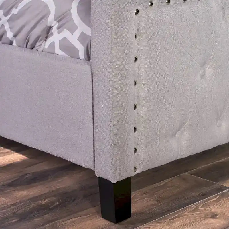 Virgil Queen-size Upholstered Tufted Bed by Christopher Knight Home