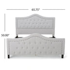 Virgil Queen-size Upholstered Tufted Bed by Christopher Knight Home