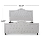 Virgil Queen-size Upholstered Tufted Bed by Christopher Knight Home