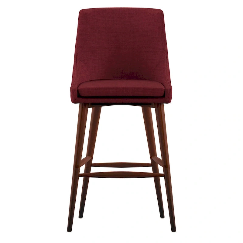 Sasha Espresso Barrel Back Counter Stools (Set of 2) iNSPIRE Q Modern