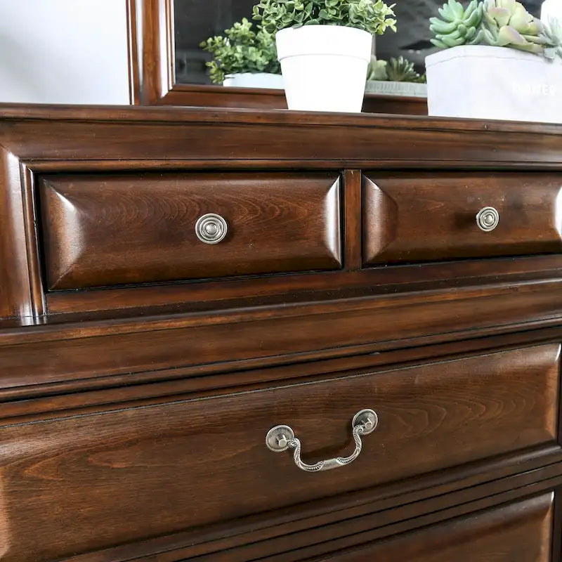 Oslo Traditional 2-piece 10-Drawer Dresser and Mirror Set by