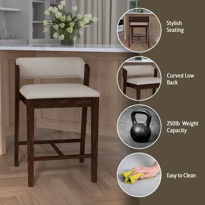 Carson Carrington Jugas Non-swivel Counter Height Stool