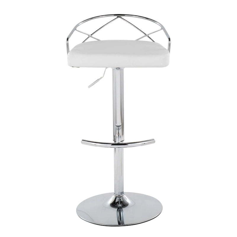 Silver Orchid Charlotte Glam Adjustable Bar Stool (Set of 2)