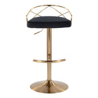 Silver Orchid Charlotte Glam Adjustable Bar Stool (Set of 2)