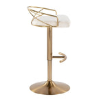 Silver Orchid Charlotte Glam Adjustable Bar Stool (Set of 2)