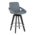 Carson Carrington Pugo Fixed-Height Counter Stool with Black Wood Base (Set of 2)