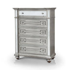 Eaen Glam Champagne Solid Wood 5-Drawer Chest by Furniture of America