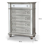 Eaen Glam Champagne Solid Wood 5-Drawer Chest by Furniture of America