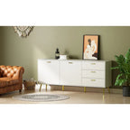 3 Drawer 69  W Chest&Dresser With Metal Handles&Legs