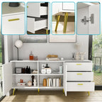 3 Drawer 69  W Chest&Dresser With Metal Handles&Legs