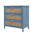 3 Drawers Rattan Storage Cabinet for Bedroom Living Room