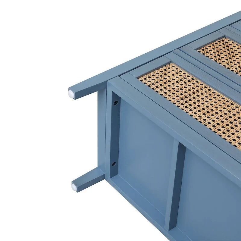 3 Drawers Rattan Storage Cabinet for Bedroom Living Room
