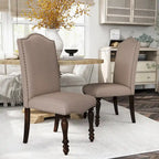 Ketz Taupe Fabric Dining Chairs (Set of 2) by Furniture of America