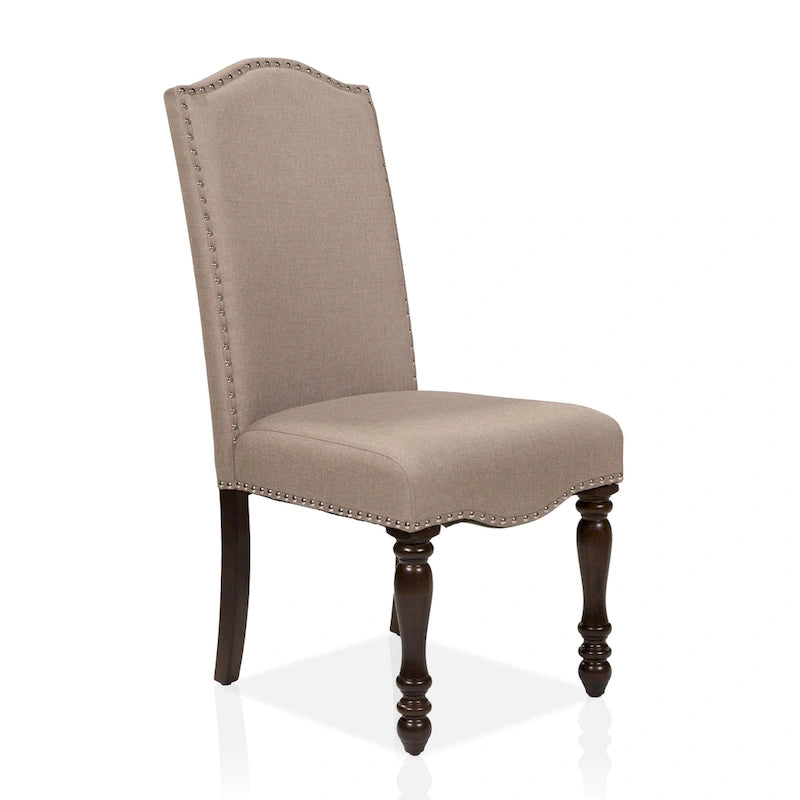 Ketz Taupe Fabric Dining Chairs (Set of 2) by Furniture of America