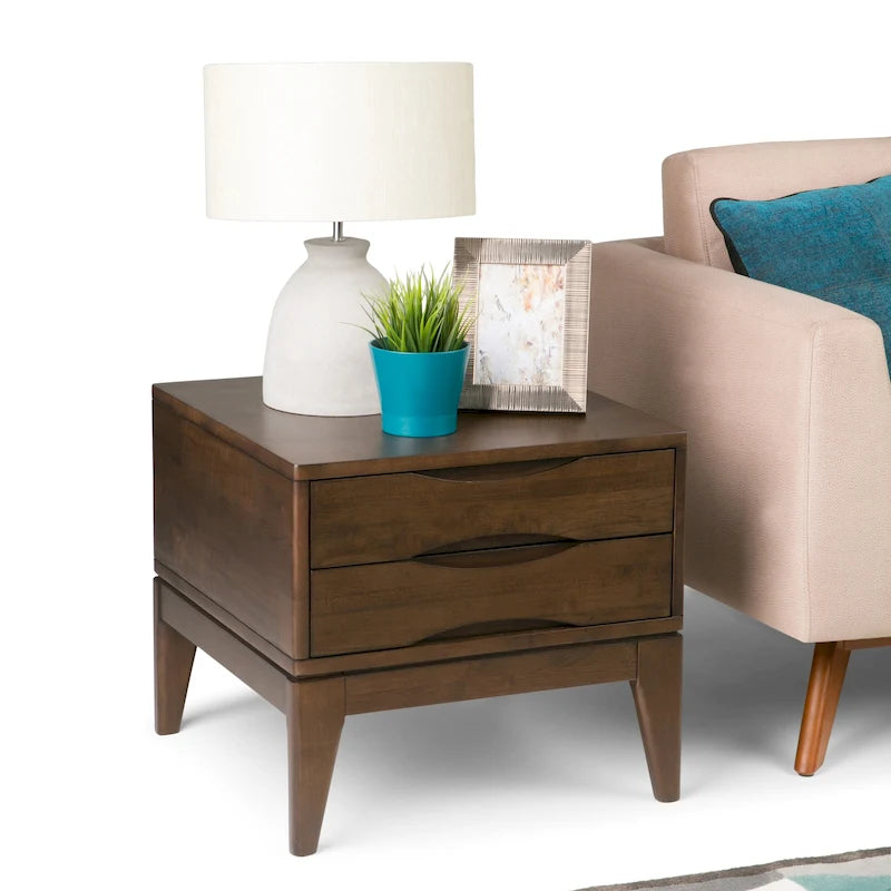 WYNDENHALL Pearson SOLID HARDWOOD 22 inch Wide Square End Side Table - 22 W x 22 D x 20 H