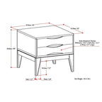 WYNDENHALL Pearson SOLID HARDWOOD 22 inch Wide Square End Side Table - 22 W x 22 D x 20 H