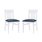 Linon White Wyeth Chair (Set of 2)