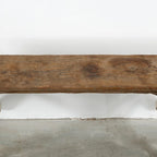 Artissance Vintage Noodle Bench with Front Panel, Weathered Natural Wood Finish (Size & Finish Vary) - 57 W x 6.2 L x 22 H