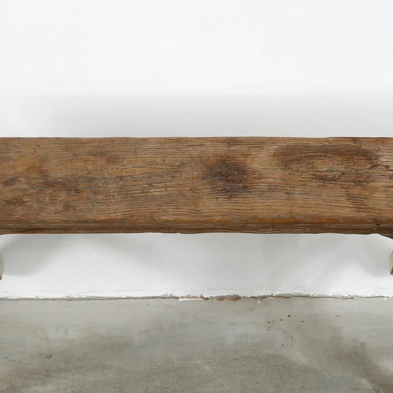 Artissance Vintage Noodle Bench with Front Panel, Weathered Natural Wood Finish (Size & Finish Vary) - 57 W x 6.2 L x 22 H