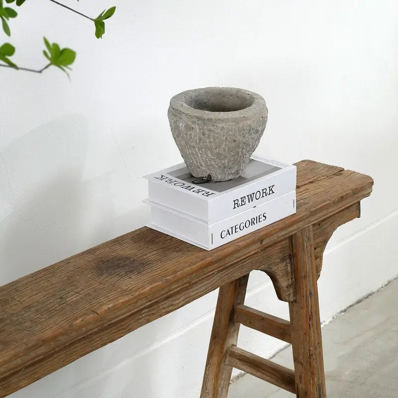 Artissance Vintage Noodle Bench with Front Panel, Weathered Natural Wood Finish (Size & Finish Vary) - 57 W x 6.2 L x 22 H
