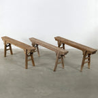 Artissance Vintage Noodle Bench with Front Panel, Weathered Natural Wood Finish (Size & Finish Vary) - 57 W x 6.2 L x 22 H