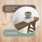 Artissance Vintage Noodle Bench with Front Panel, Weathered Natural Wood Finish (Size & Finish Vary) - 57 W x 6.2 L x 22 H