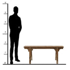 Artissance Vintage Noodle Bench with Front Panel, Weathered Natural Wood Finish (Size & Finish Vary) - 57 W x 6.2 L x 22 H