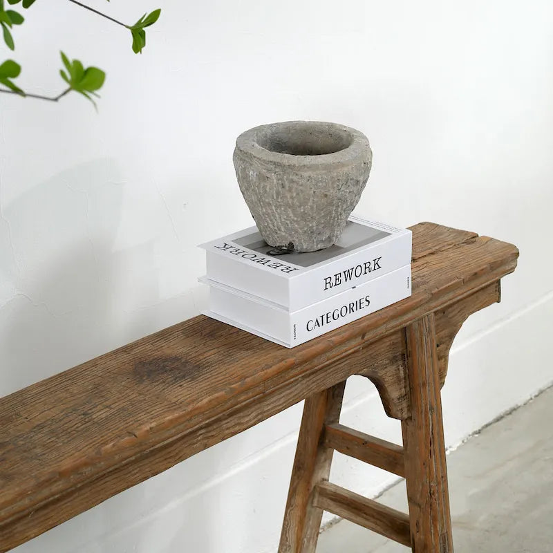 Artissance Vintage Noodle Bench with Front Panel, Weathered Natural Wood Finish (Size & Finish Vary) - 57 W x 6.2 L x 22 H