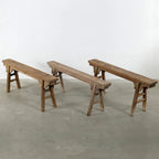 Artissance Vintage Noodle Bench with Front Panel, Weathered Natural Wood Finish (Size & Finish Vary) - 57 W x 6.2 L x 22 H
