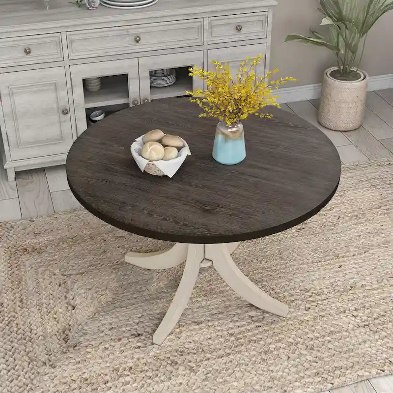 Joyfair Farmhouse White 47-inch Wood Dining Table
