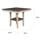 Merichleri Rustic Antique White Wood 5-Piece Counter Height Dining Set by Copper Grove