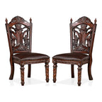 Abeena Traditional Cherry Solid Wood Side Chairs (Set of 2) by