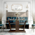 Furniture of America Bind Contemporary Cherry 72-inch Glass Top Dining Table
