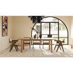 Modrest Rhea Modern 87  Natural Acacia Rectangular Dining Table - Beige