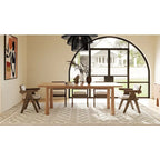 Modrest Rhea Modern 87  Natural Acacia Rectangular Dining Table - Beige