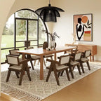 Modrest Rhea Modern 87  Natural Acacia Rectangular Dining Table - Beige