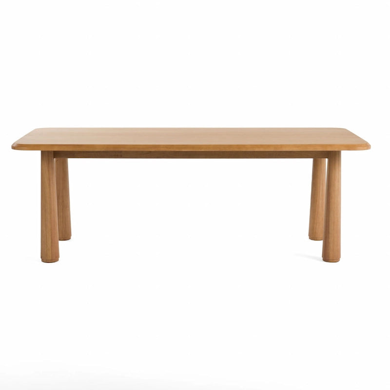 Modrest Rhea Modern 87  Natural Acacia Rectangular Dining Table - Beige