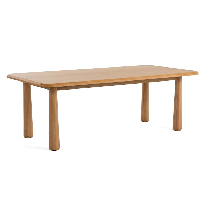 Modrest Rhea Modern 87  Natural Acacia Rectangular Dining Table - Beige