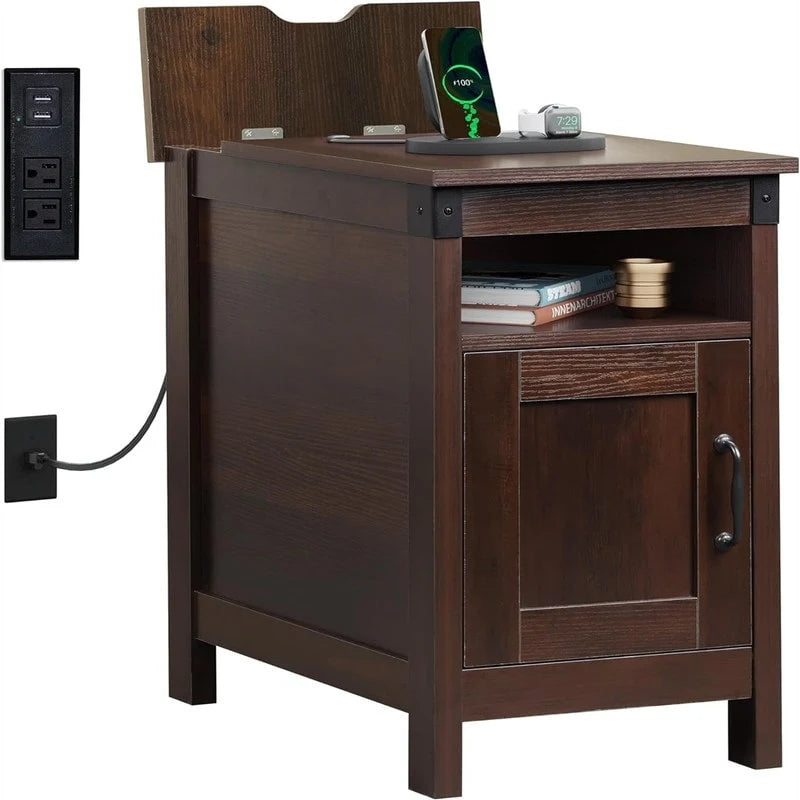 End Table with Charging Station - 13.4 D x 23.4 W x 23.8 H