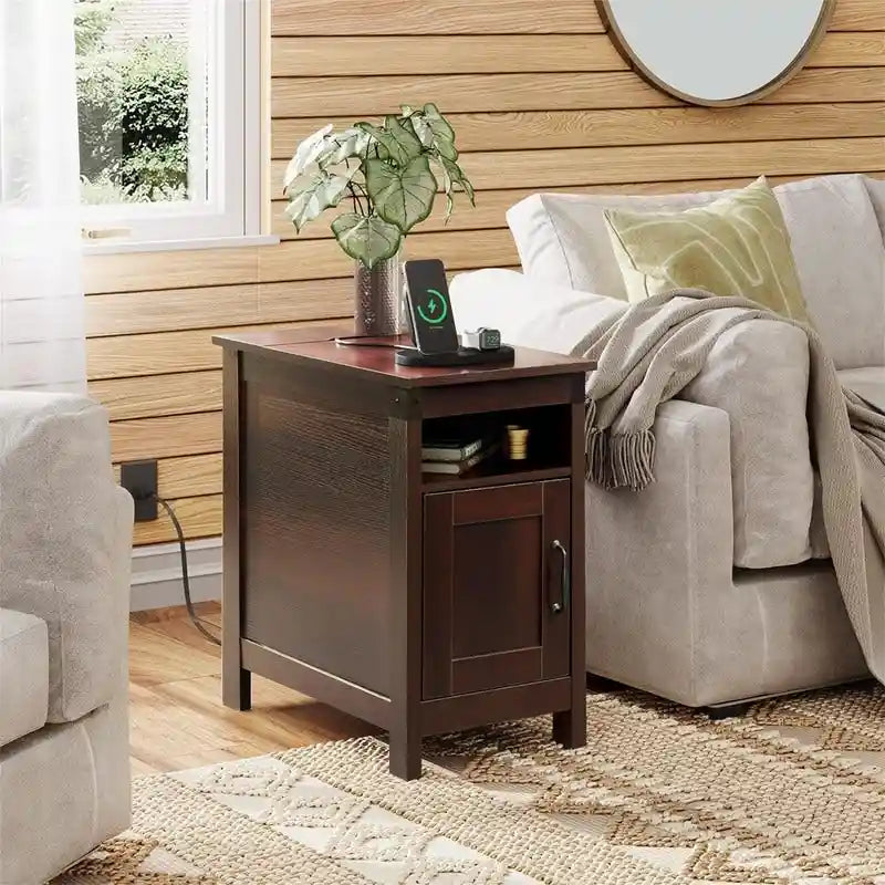 End Table with Charging Station - 13.4 D x 23.4 W x 23.8 H