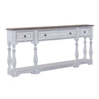Magnolia Manor Antique White & Weathered Bark 72 Inch Hall Console Table