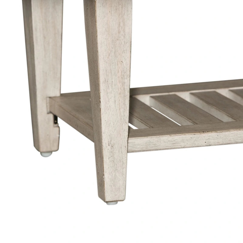 Heartland Antique White Tobacco Bed Bench