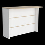 FM Furniture Crete Kitchen Island, Kitchen Bar with 3-Tier Shelves